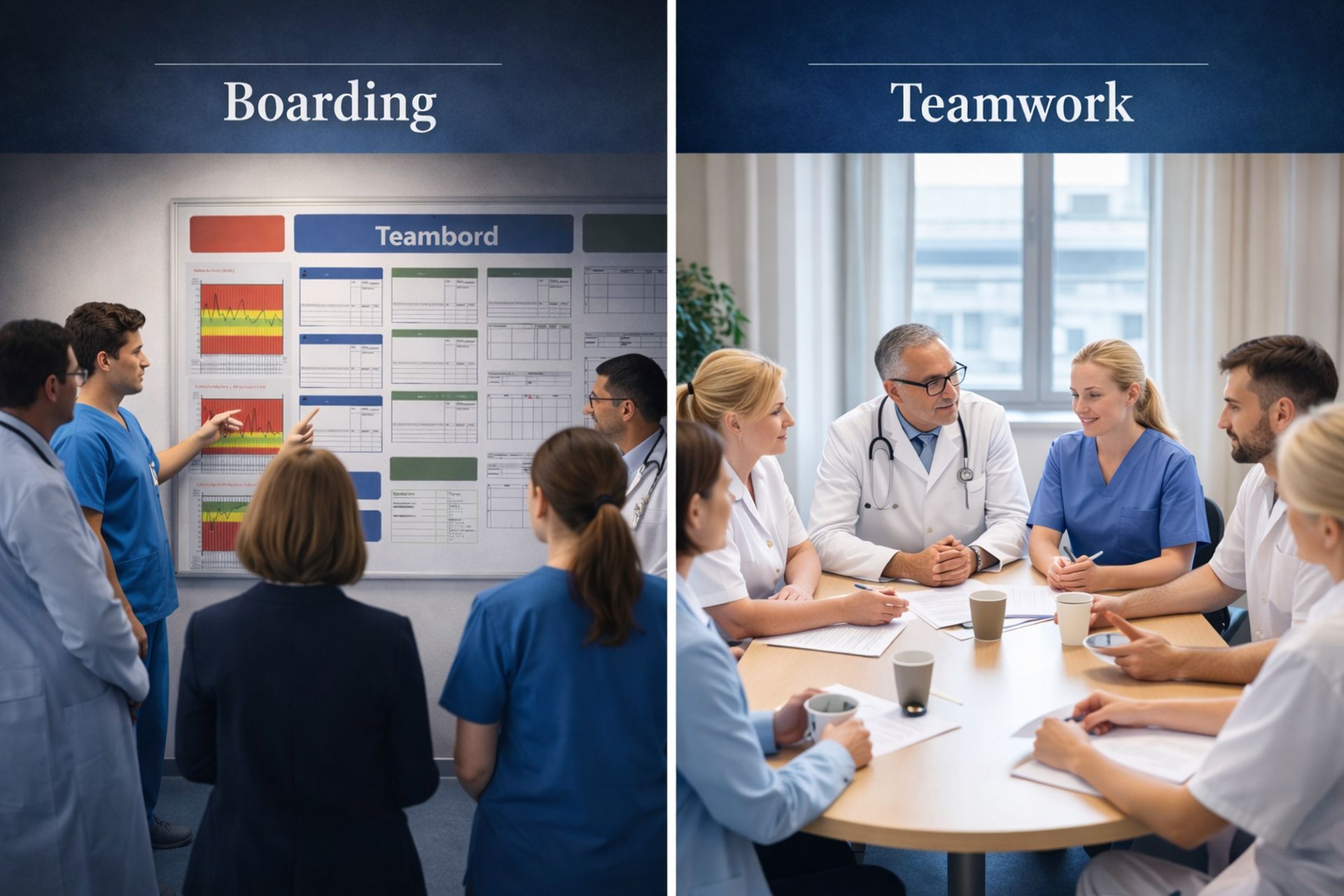 Bild vom Boarding und Teamwork