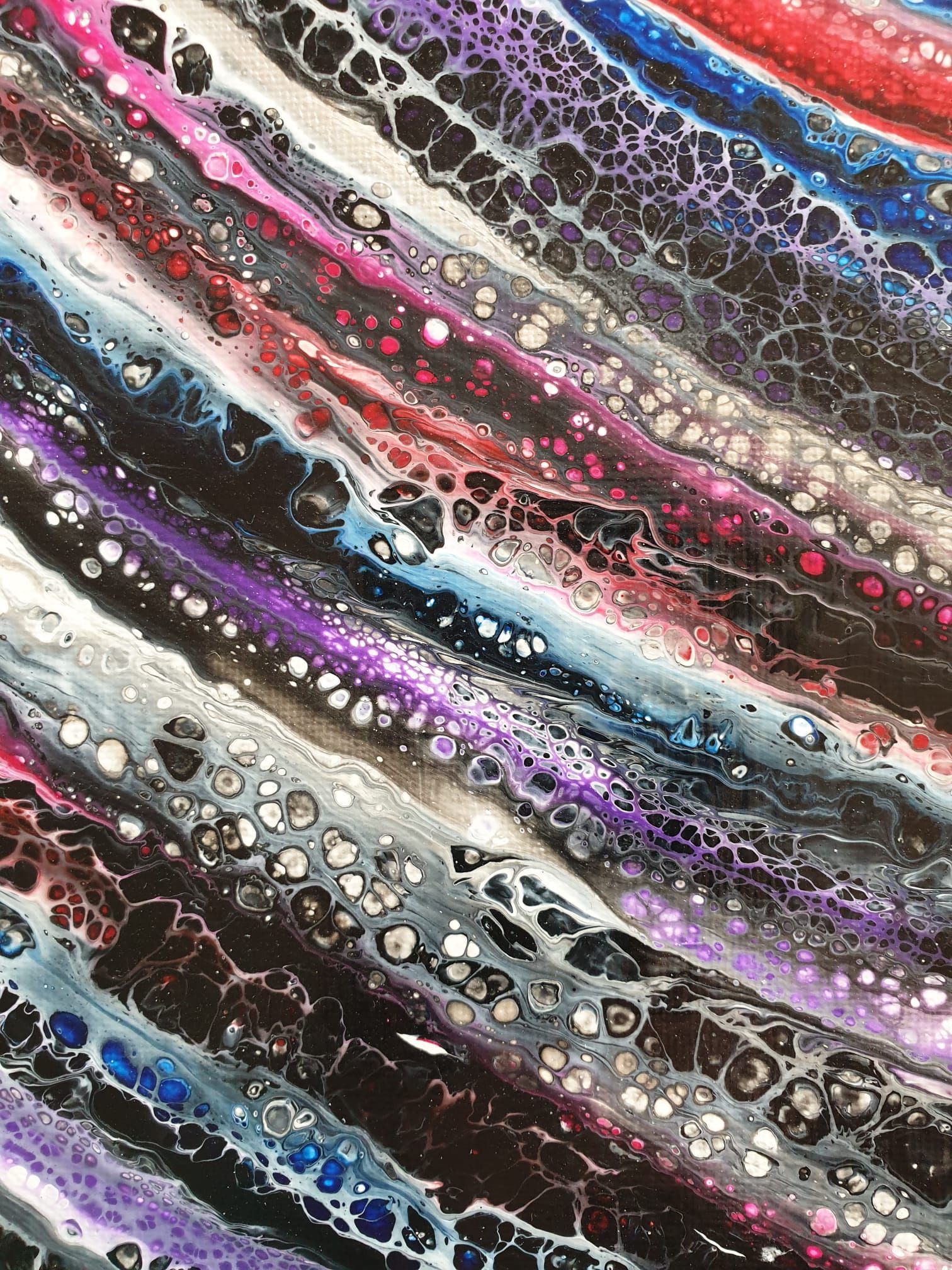 Acrylic Pouring Schnupperkurs Center Swipe Technik