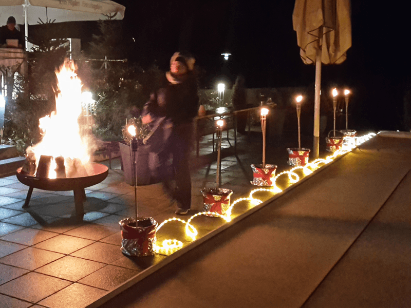 Outdoor Weihnachtsfeier Eisstockschießen