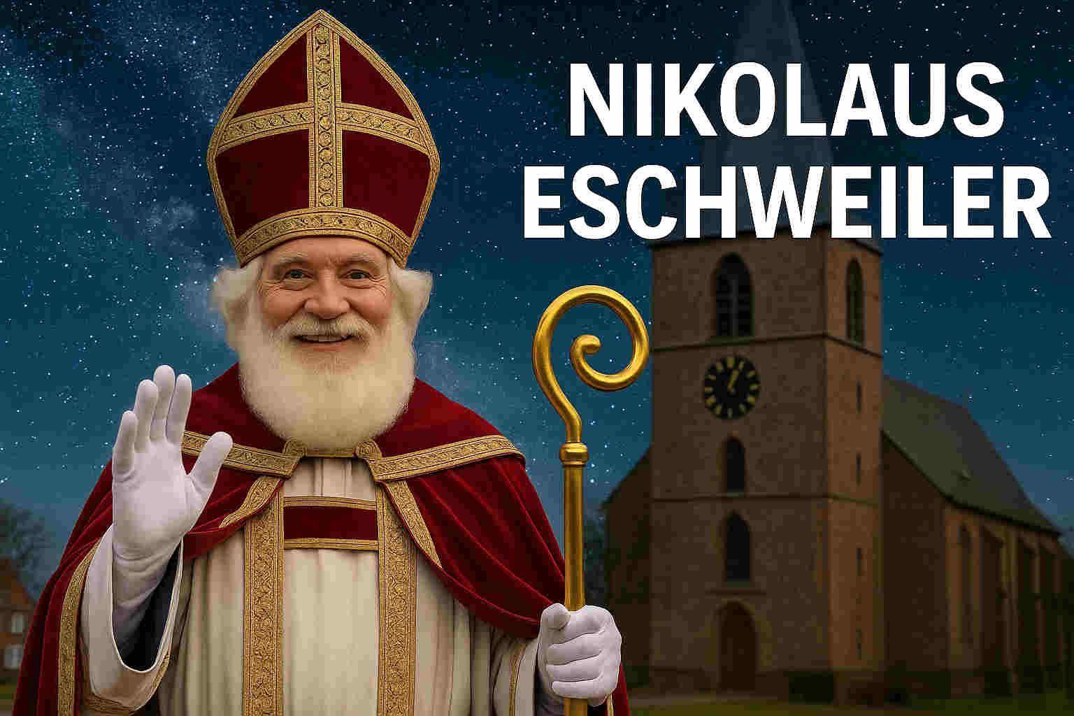 Nikolaus in Eschweiler buchen ? Für Familien, Firmen, Kitas & Events – mit Kostüm, Geschichten & >>