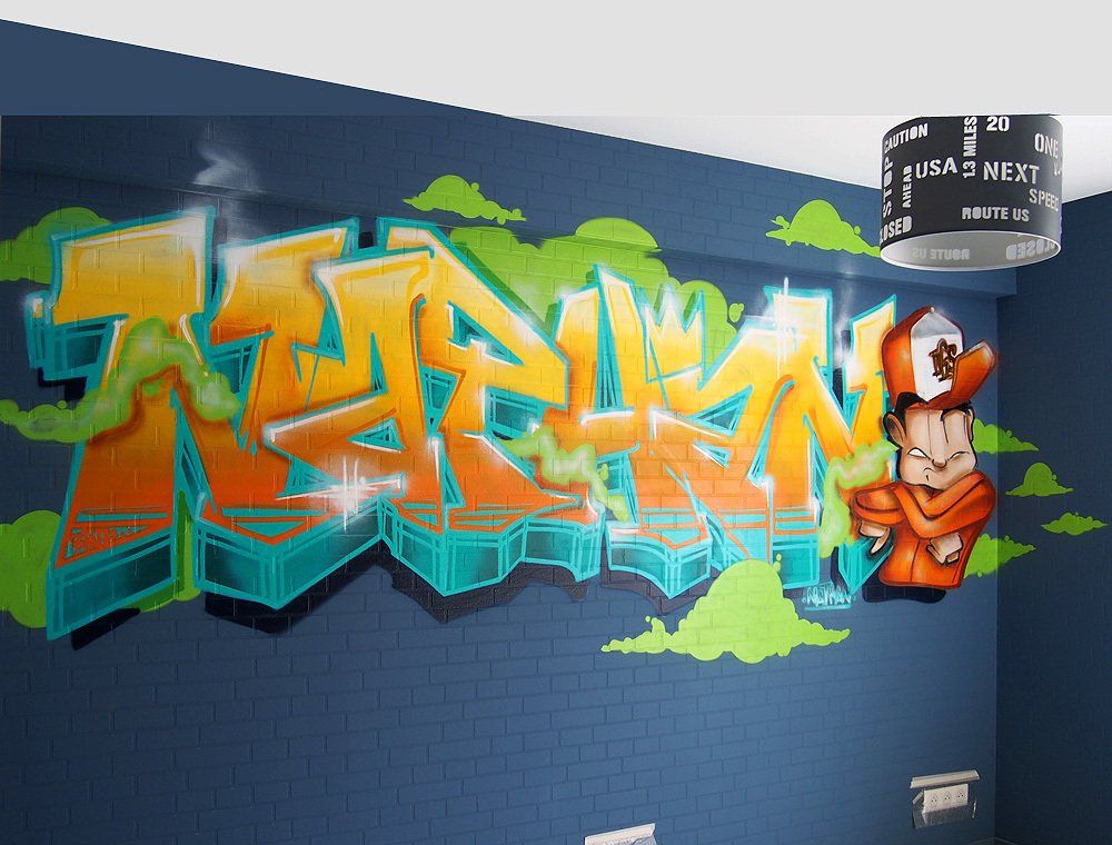 prénom tagué sur un mur