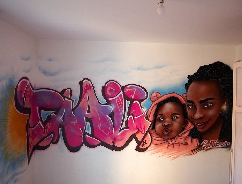 déco murale enfant portrait