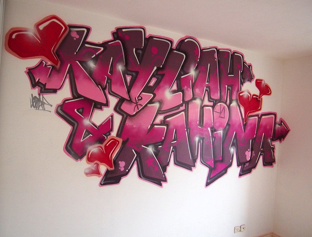 prénom enfant fille tagué sur un mur