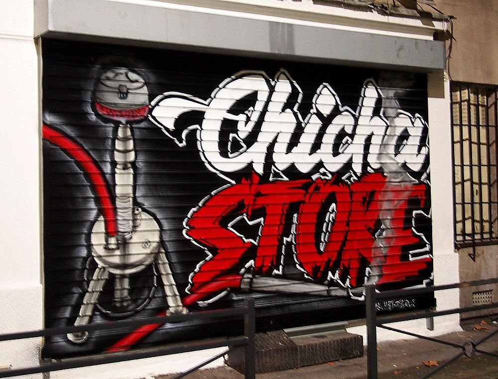 déco d'un store de chicha