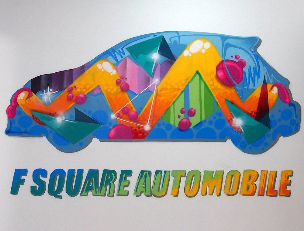 déco  murale de garage square auto