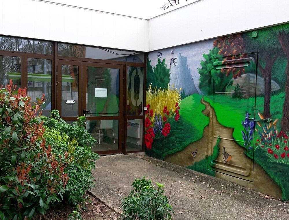 fresque murale nature