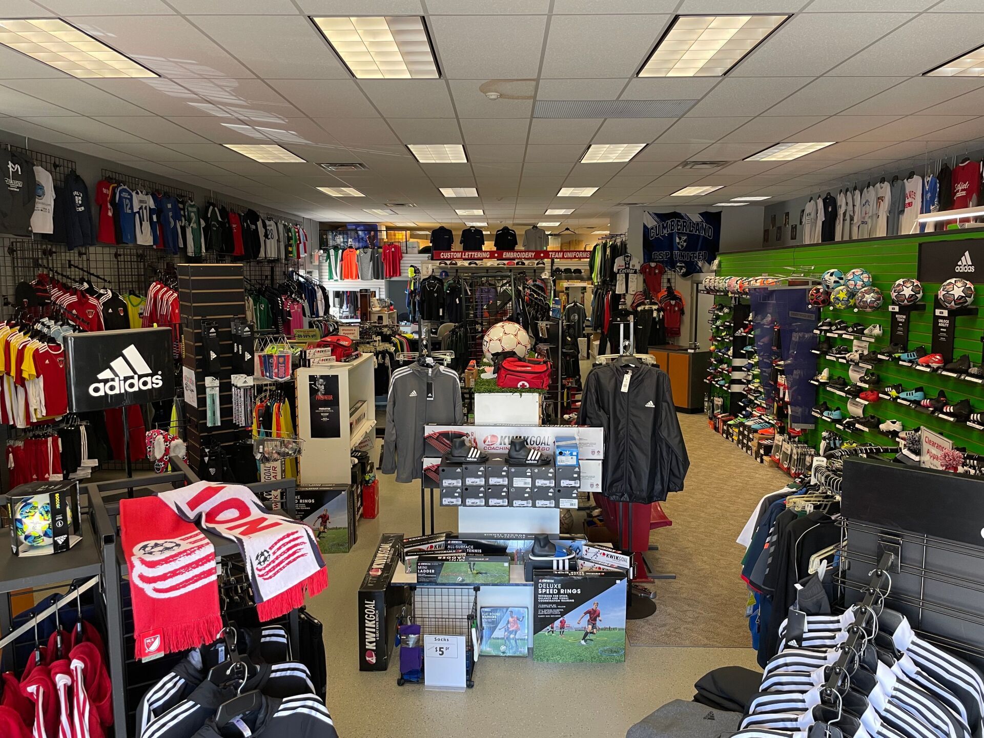 DMK SPORTS Largest Soccer Store in RI, custom onsite embroidery - Home