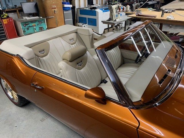1972 Cutlass Convertible white leather interior