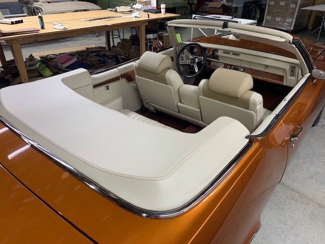 1972 Cutlass Convertible white leather interior