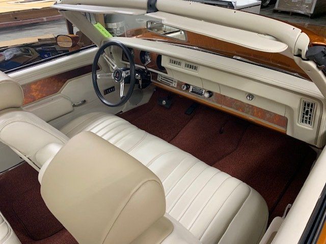 1972 Cutlass Convertible white leather interior and dashboard