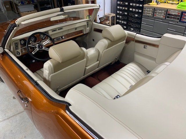 1972 Cutlass Convertible white leather interior