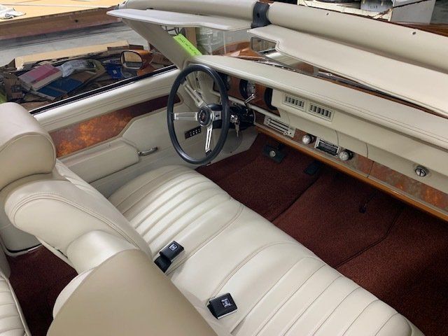 1972 Cutlass Convertible white leather interior and dashboard