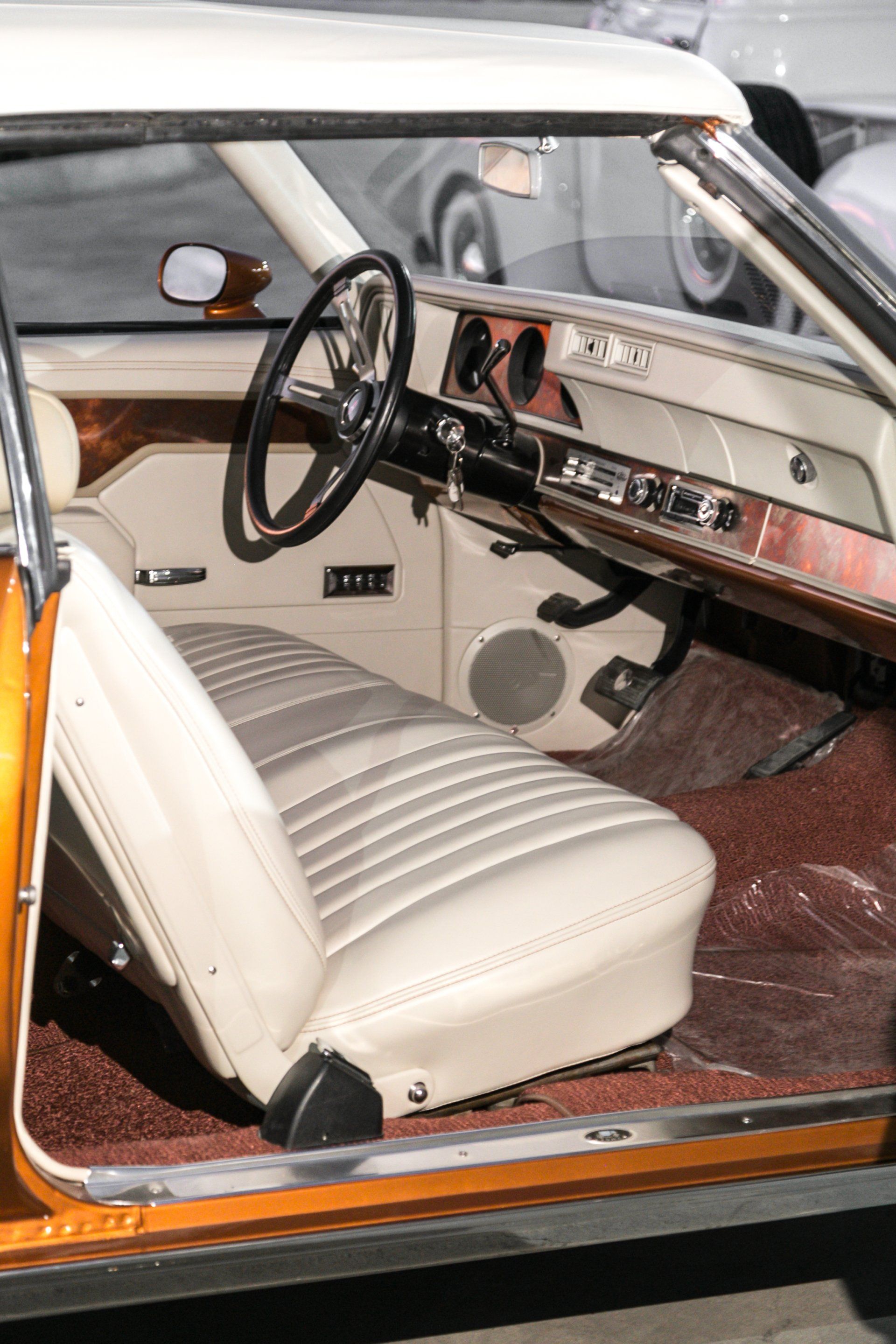 1972 Cutlass Convertible white leather interior