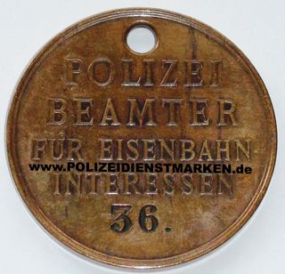 Historische Polizeidienstmarken und Kriminaldienstmarken