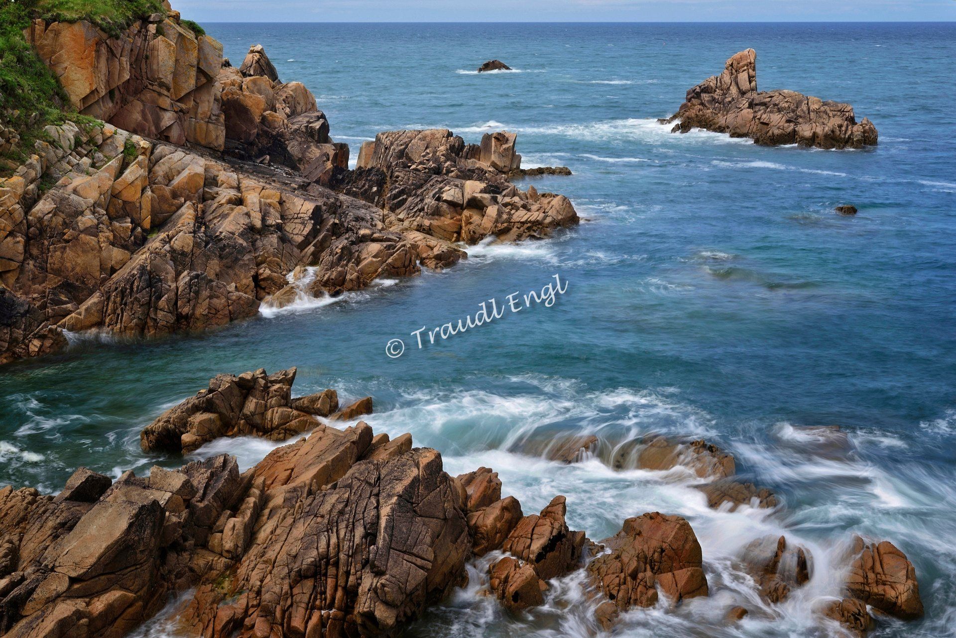 Meeresküste, Meeresrauschen, Meereswellen, Küstenlandschaft, Felsenküste, Pointe de Primel, Bretagne, Frankreich, Europa, Traudl Engl