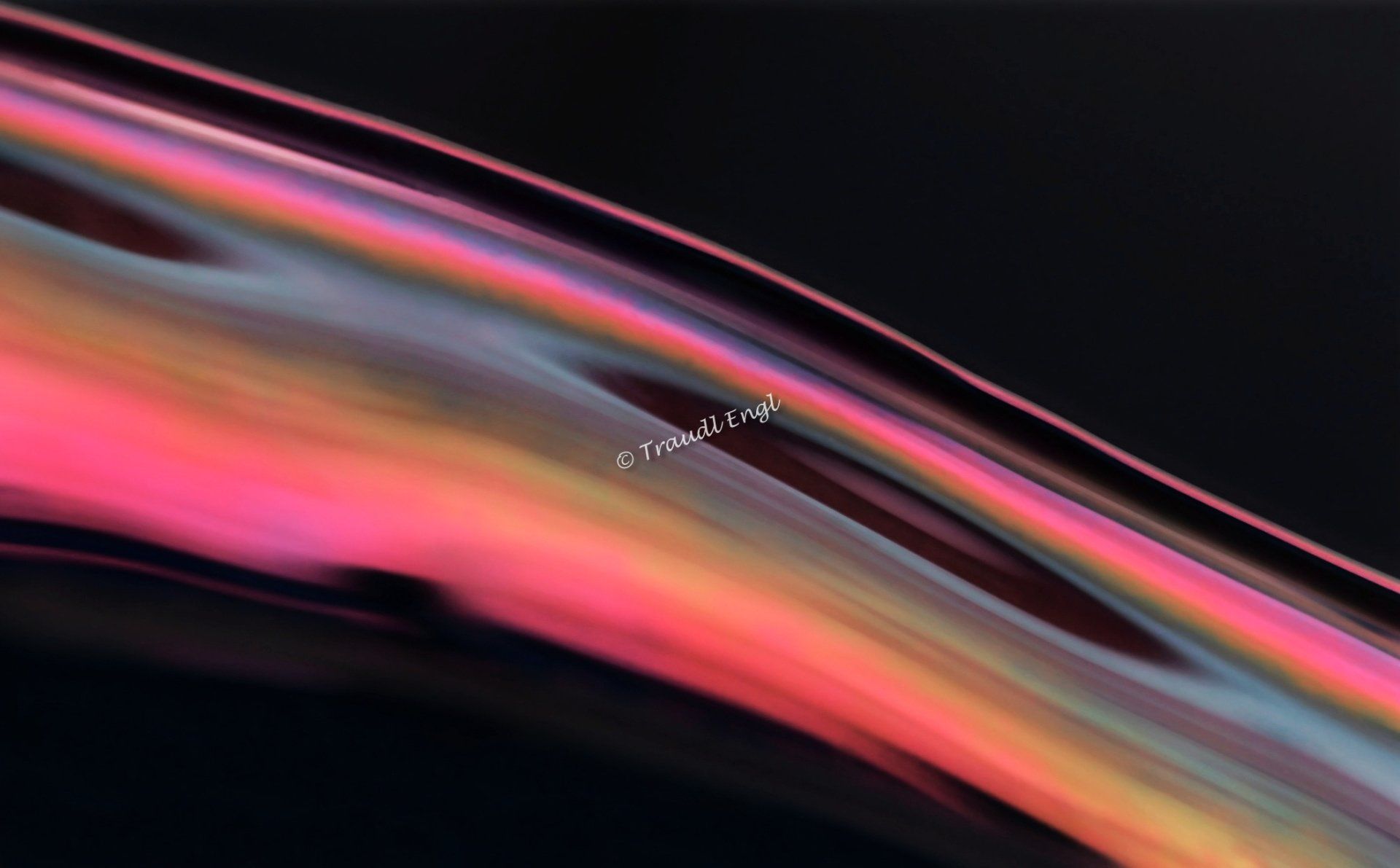 Farbenband abstrakt, Farbenspiel, Leuchtstreifen bunt, Traudl Engl