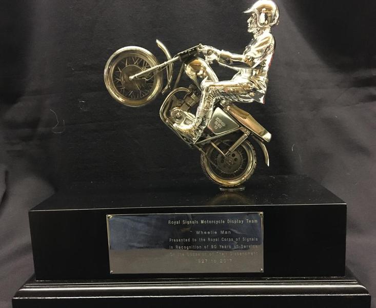 Commissioned stirling silver bike and rider