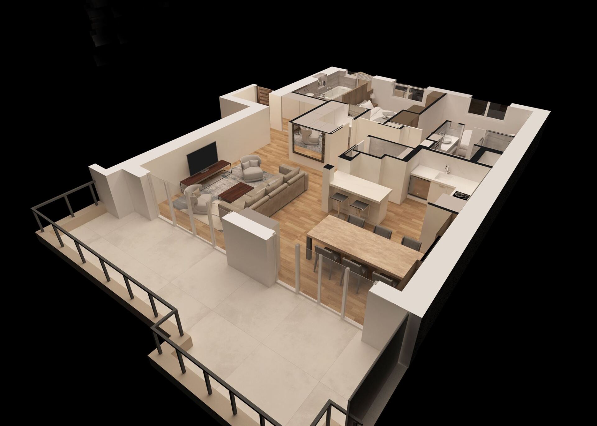 Plans, état des lieux et projets - Projection 3D