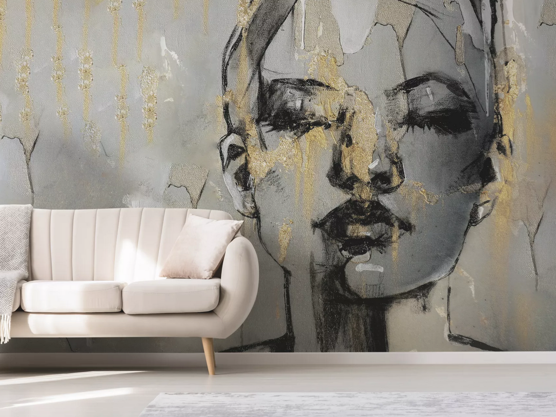 Fototapete mit Gesicht