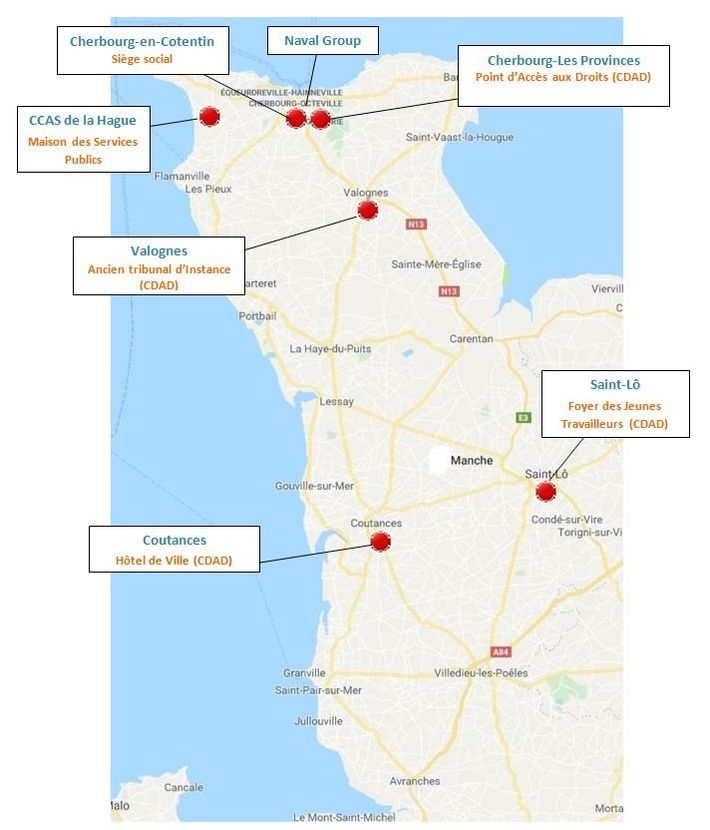 Nos différents lieux de permanences