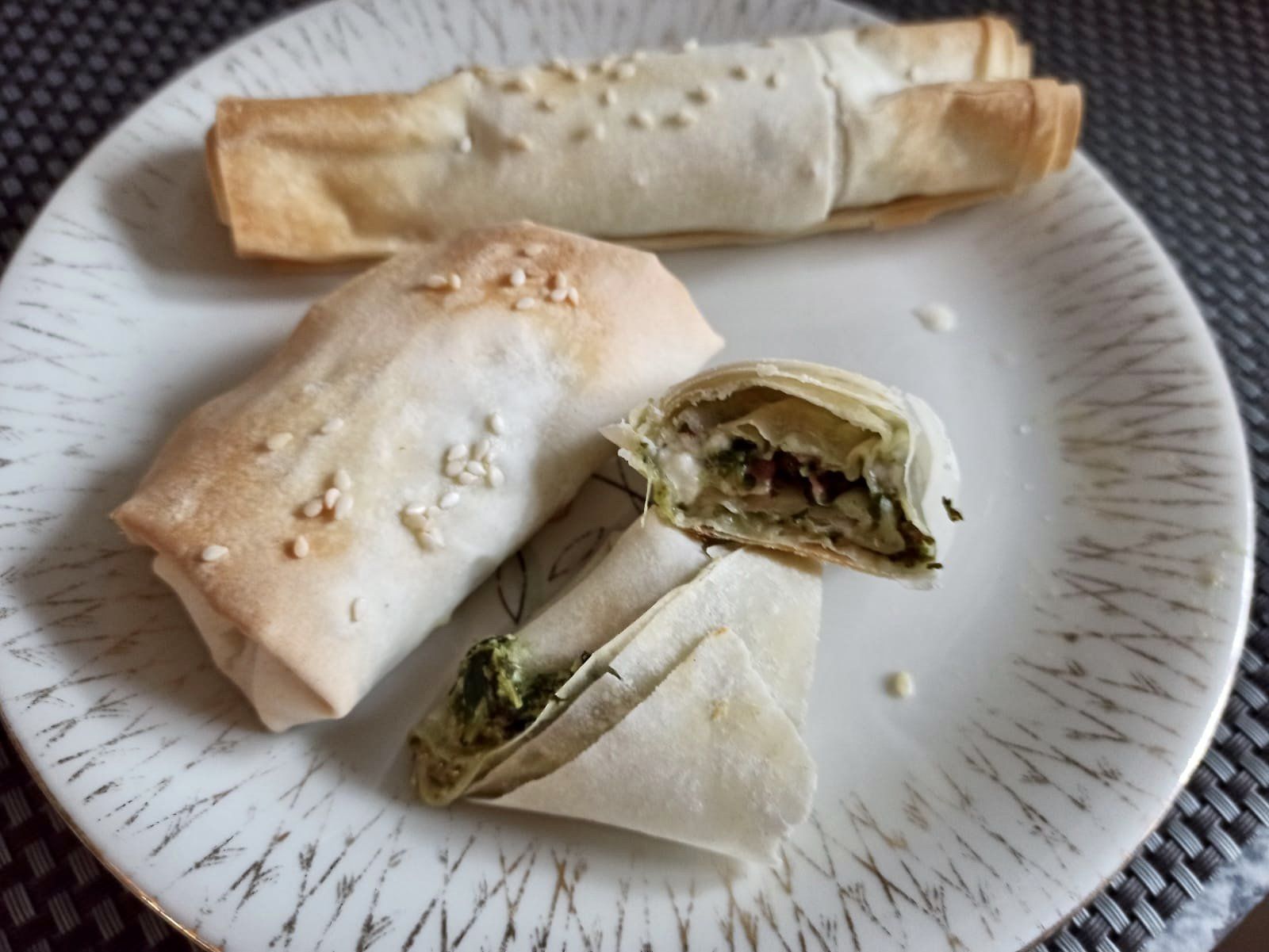 Spinat-Feta Röllchen