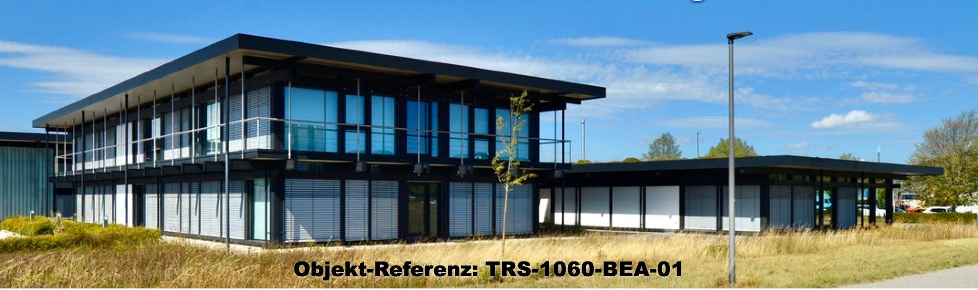 two-storey office building, a single-storey reception area, an exhibition and presentation pavilion