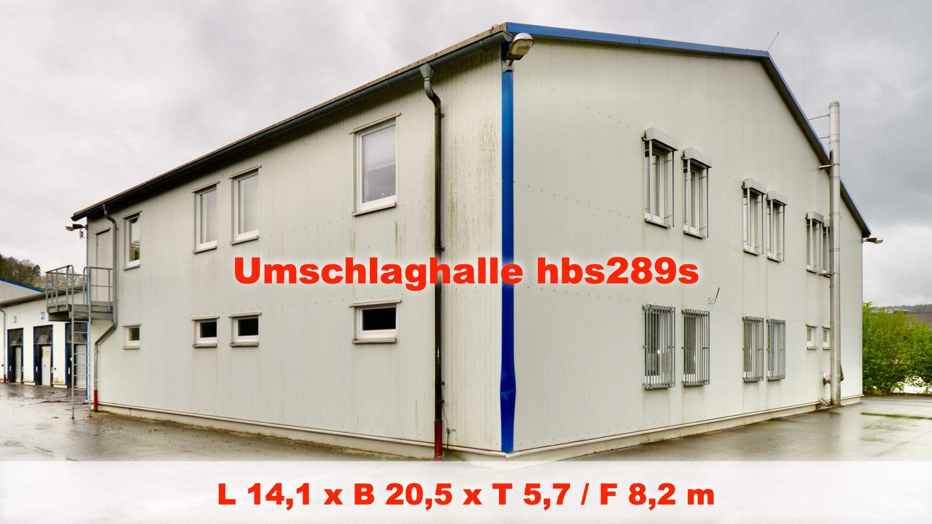 Hall hbs289s with Mezzanine Floor – Office, Technical, and Storage Area