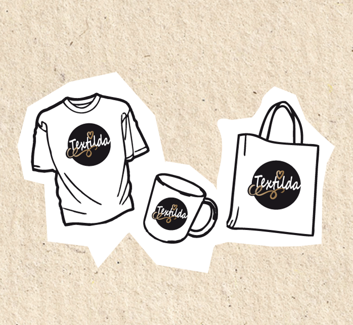 Textilien, Tassen, Stoffbeutel