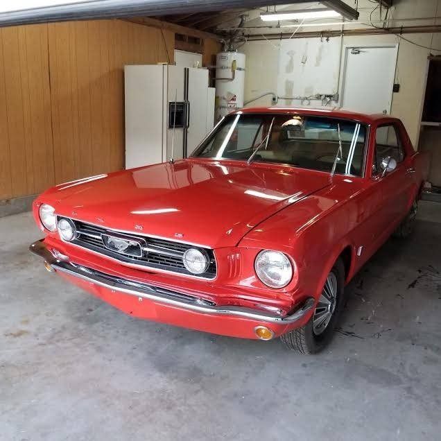 1966 Ford Mustang Coupe GT V8 Oldtimer Musclecar US Car  Rot