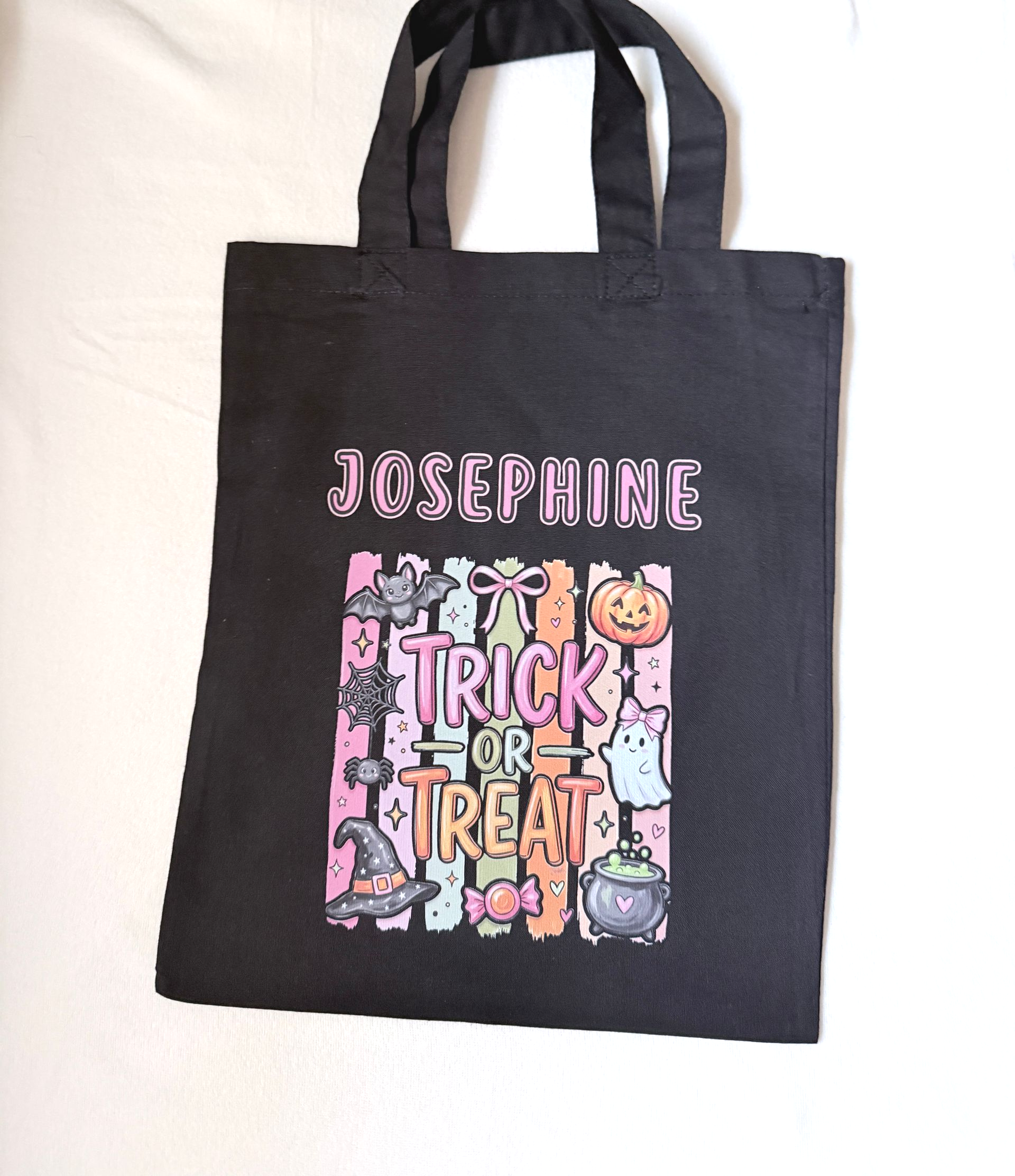 Tasche schwarz Halloween Motiv, bedruckt
