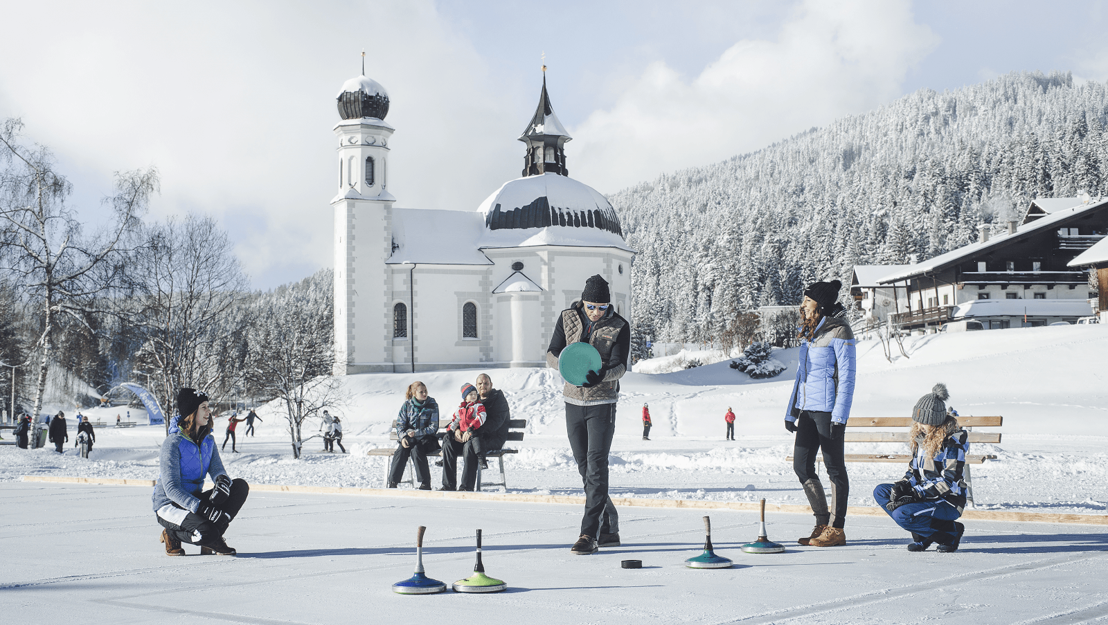 Eisstockschießen in Seefeld Tirol