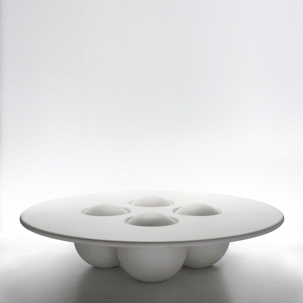 The Kubrick Table Honed Thassos Marble