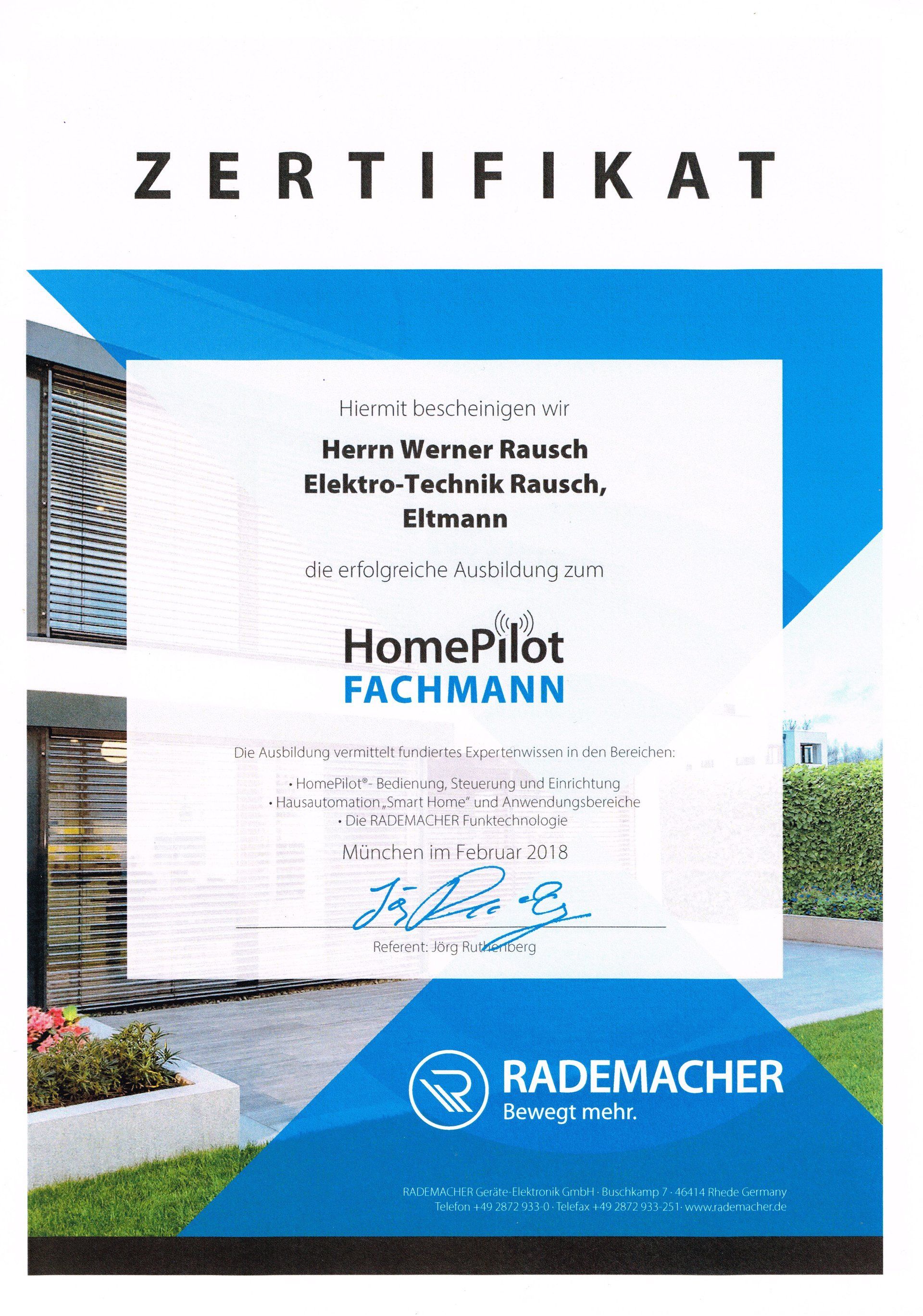 Homepilot, Rademacher