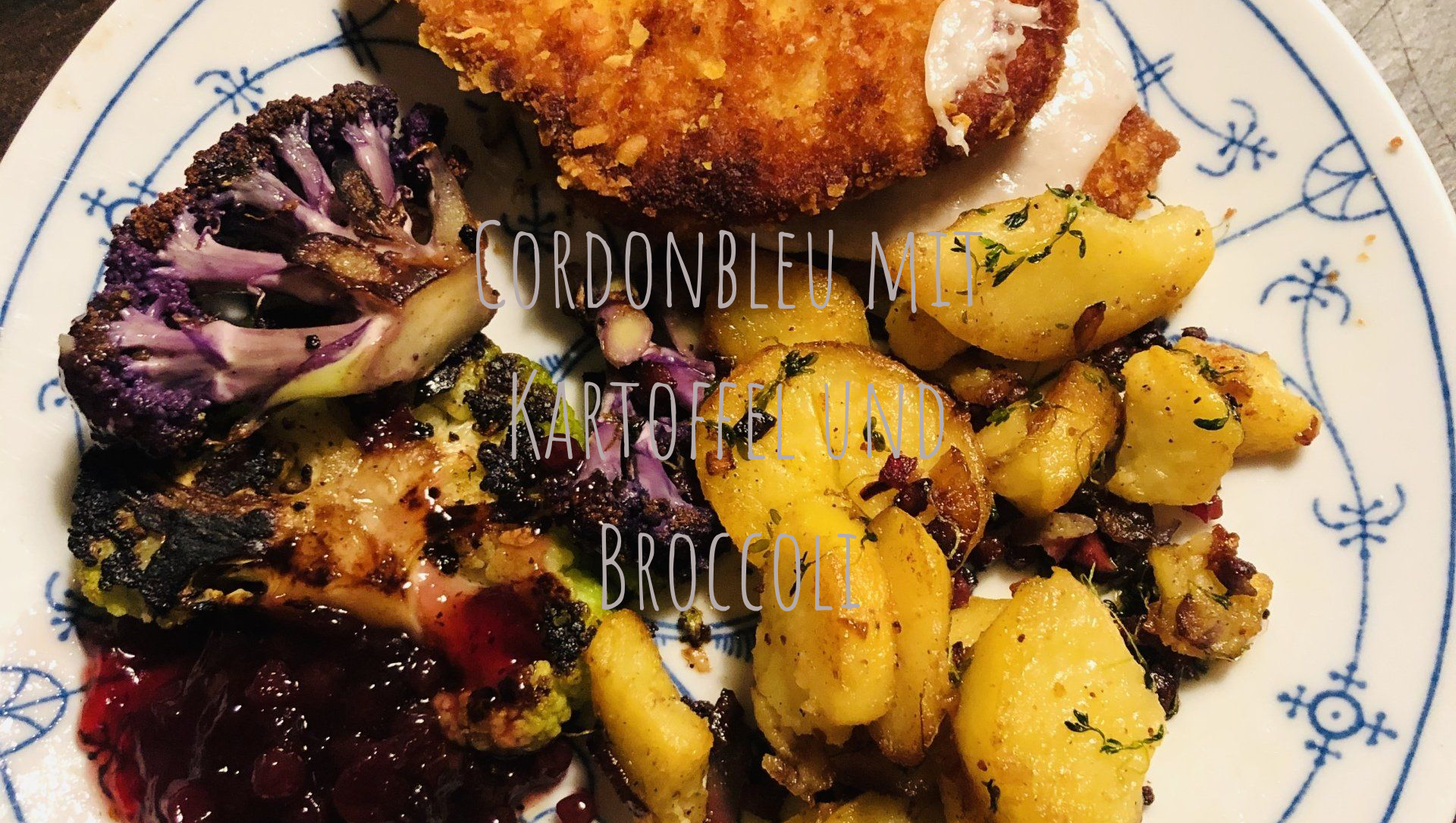 cordonbleu mit Kartoffel und Broccoli