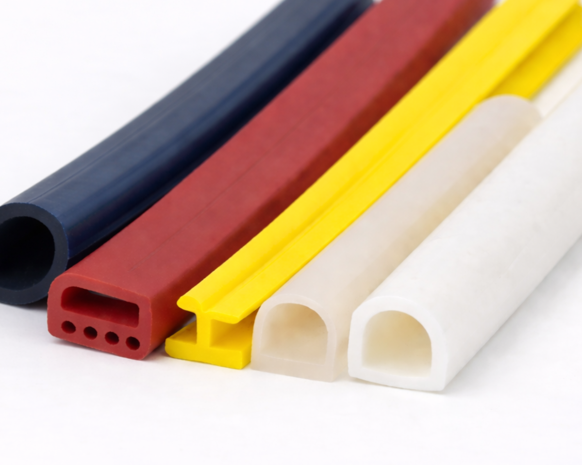 Sonderprofile in verschiedenen Farben Extrudierte Vollsilikon Sonderprofile in verschiedenen Farben