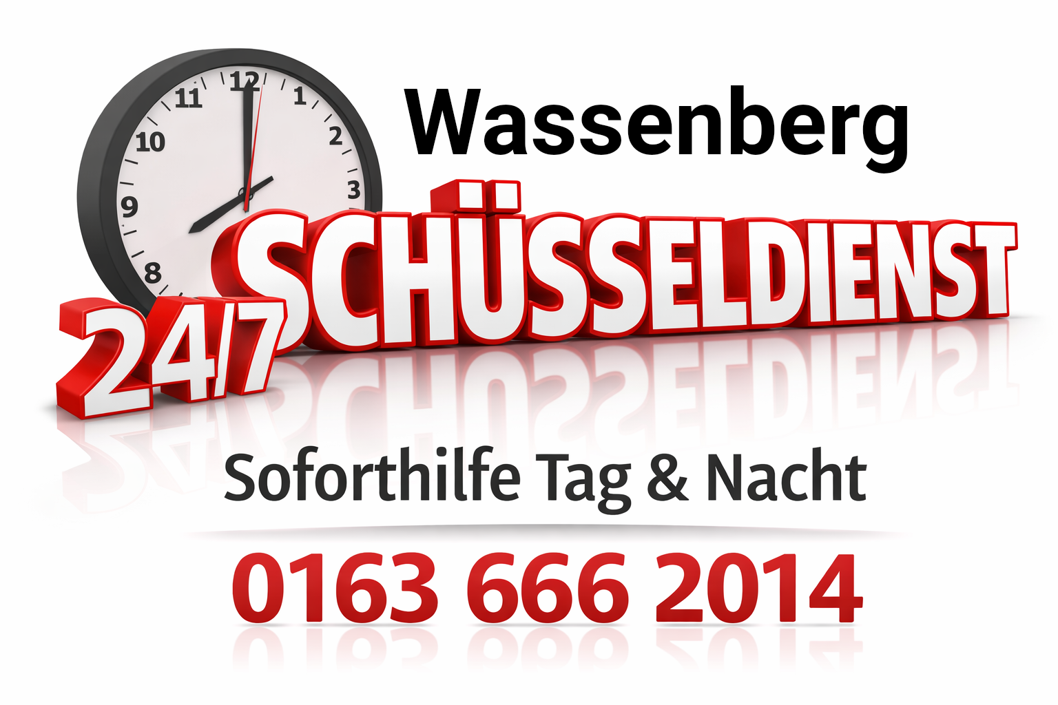 Schlüsseldienst Wassenberg - Tür öffnen zum 80 Euro Festpreis - Tag & Nacht - Sonn und Feiertags