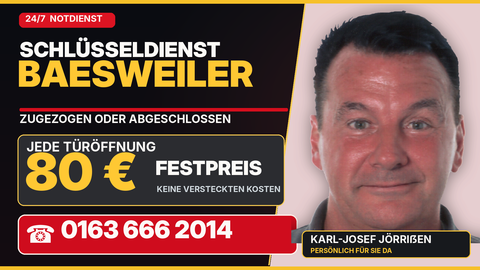 Schlüsseldienst Baesweiler Notdienst Monteur Karl - Josef Jörrißen