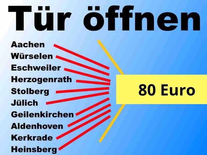 Schlüsseldienst Stolberg Zentrum - Tür Öffnen 80 Euro Endpreis