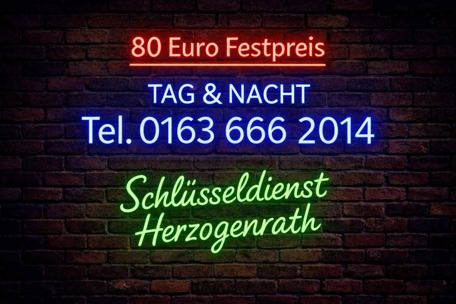 Schlüsseldienst Herzogenrath - 80 Euro Festpreis für jedes Tür öffnen. Tag & Nacht