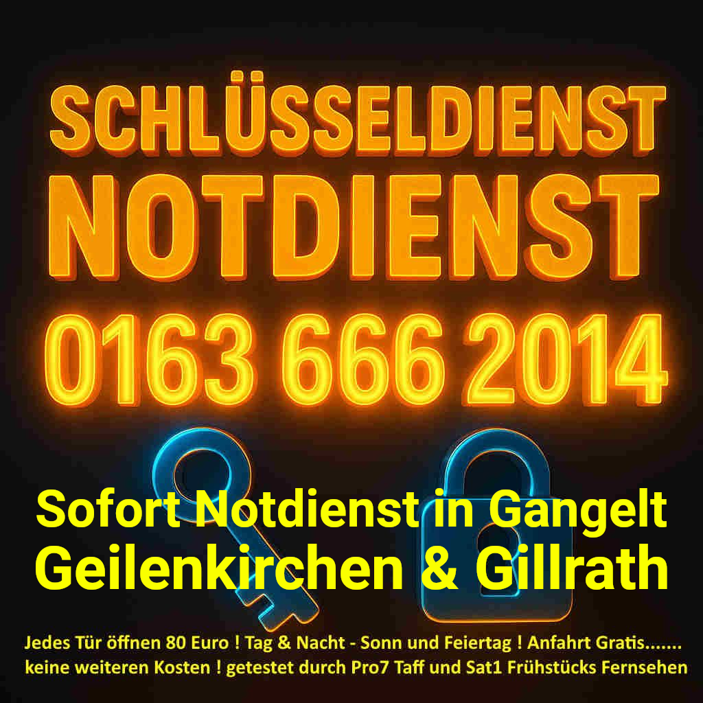 Schlüsseldienst Gillrath, Schlüsseldienst Gangelt und Schlüsseldienst Geilenkirchen