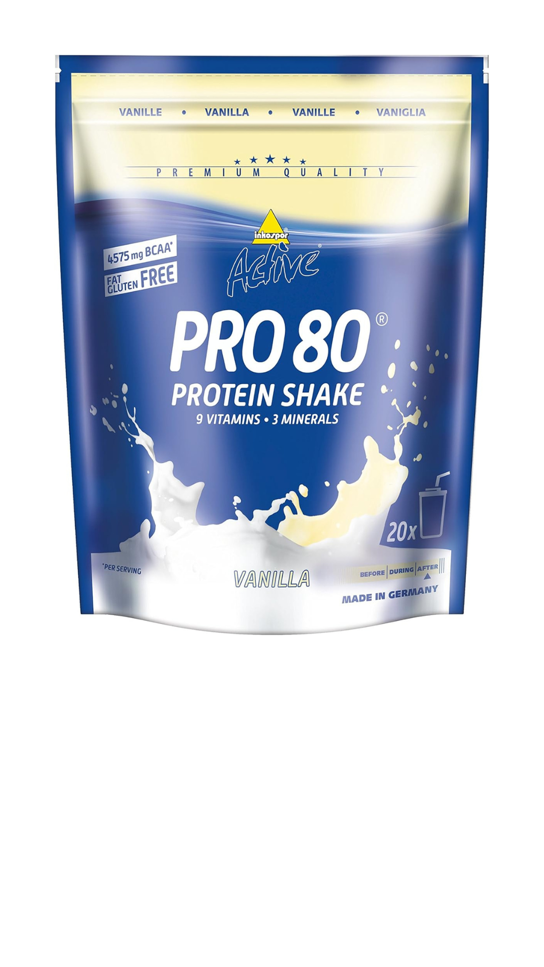 Inkospor Active Pro 80 Protein Shake, Vanille, 500g Beutel