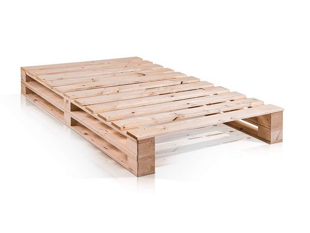 double bed pallet wood frame