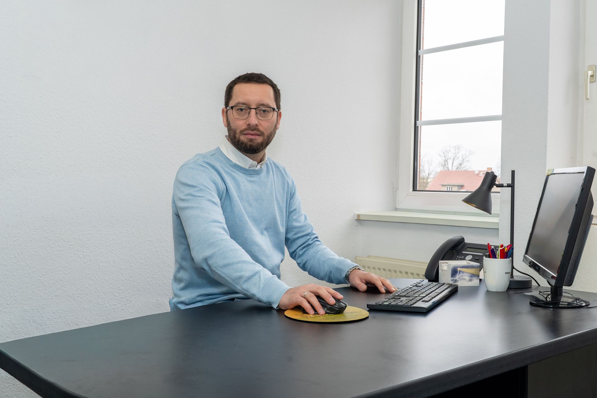 Dr. Krstic in seiner Hausarztpraxis in Oranienburg