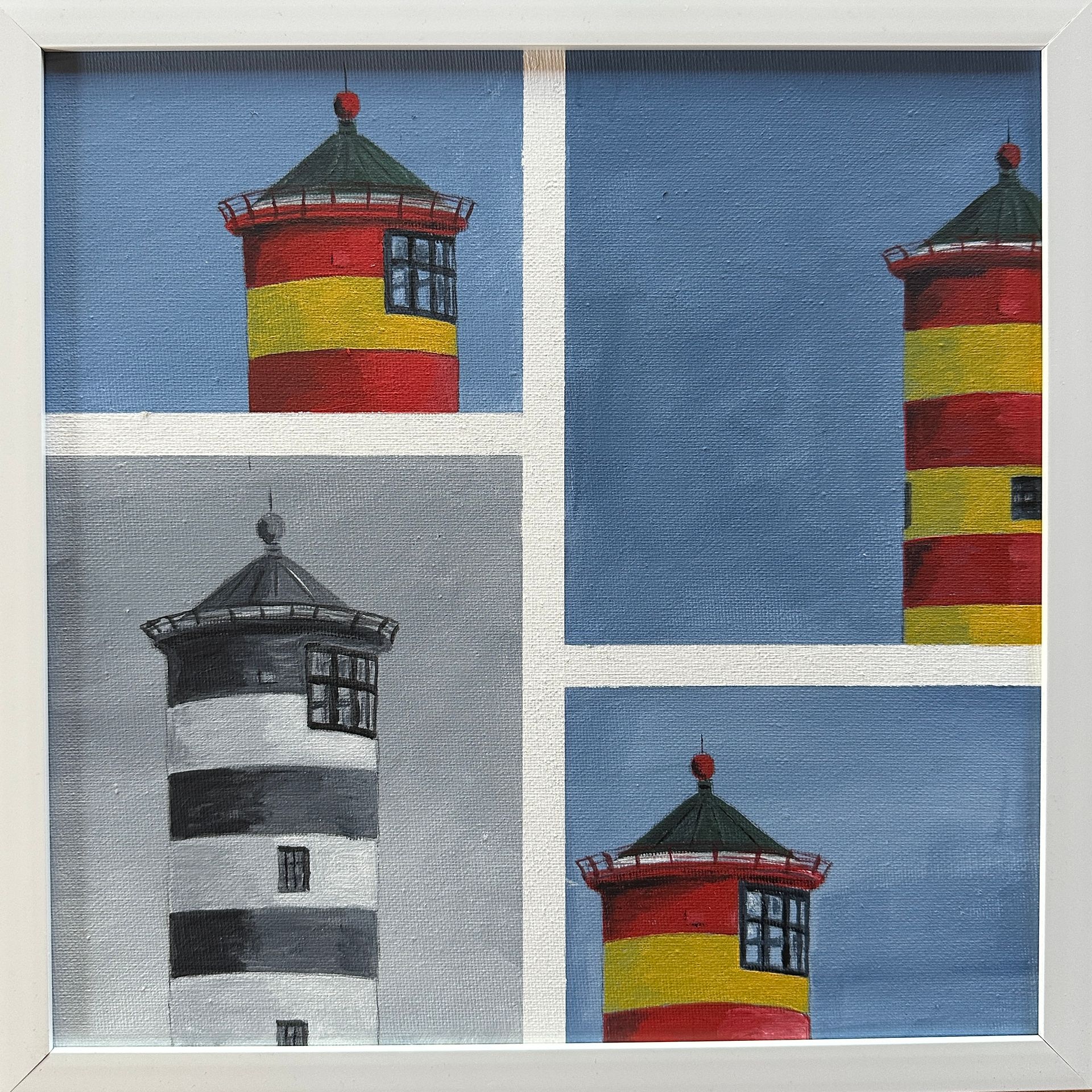 Pilsum Leuchtturm Ottoturm Gerahmt