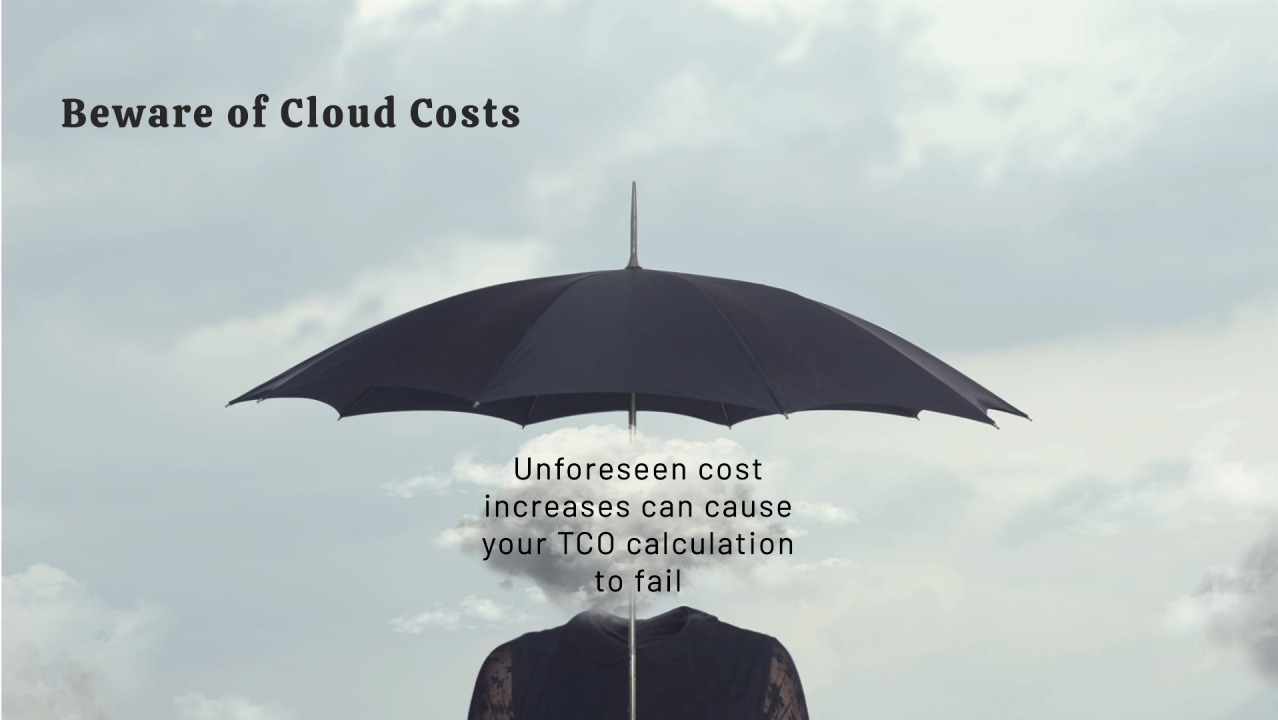 Unforeseen cloud cost increases