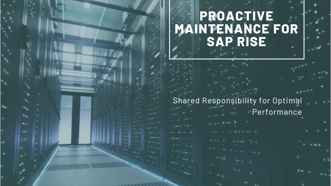 Proactive maintenance for SAP RISE will start now in 2025