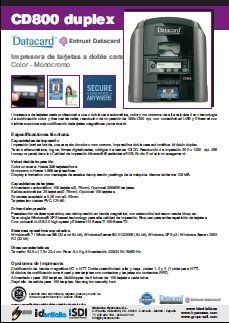 Impresora de tarjetas Datacard CD800 duplex
