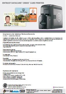 Impresora de tarjetas por retransferencia Datacard CR805