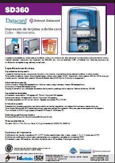Impresora de tarjetas Datacard SD360