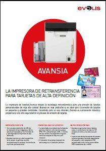 Catálogo impresora de tarjetas Evolis Avansia